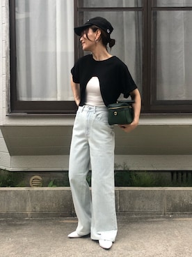「LAROUTE（ラルート）のアイテム」を使った、hoho𓆸さん（レディース・154cm）の夏コーディネート