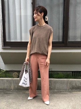 「LAROUTE（ラルート）のアイテム」を使った、hoho𓆸さん（レディース・154cm）の夏コーディネート