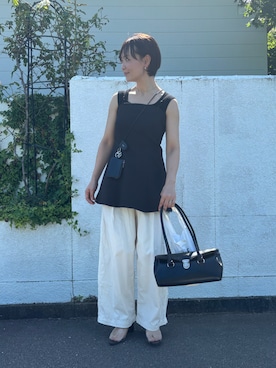 「ADAM ET ROPE'（アダムエロペ）のアイテム」を使った、hoho𓆸さん（レディース・154cm）の夏コーディネート