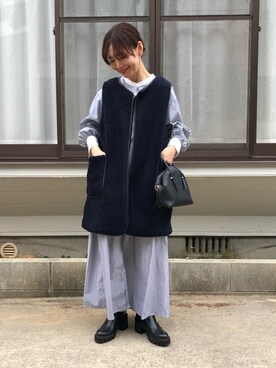「アイテム（ワンピース/ドレス）」を使った、hoho𓆸さん（レディース・154cm・40代）の秋コーディネート