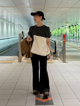 「MOUSSY（マウジー）のアイテム」を使った、hoho𓆸さん（レディース・154cm）の夏コーディネート