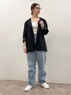 「NOFALL（ノーフォール）のアイテム」を使った、𝙣𝙖𝙩𝙨𝙪𝙘𝙤さん（レディース・158cm）の春コーディネート