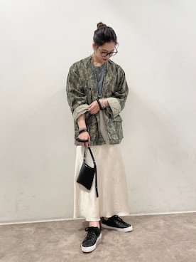 「NOFALL（ノーフォール）のアイテム」を使った、𝙣𝙖𝙩𝙨𝙪𝙘𝙤さん（レディース・158cm）の夏コーディネート