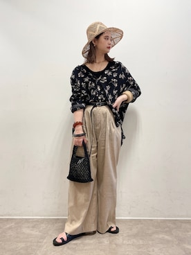 「sango（sango）のアイテム」を使った、𝙣𝙖𝙩𝙨𝙪𝙘𝙤さん（レディース・158cm）の夏コーディネート