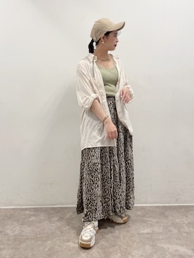 「NOFALL（ノーフォール）のアイテム」を使った、𝙣𝙖𝙩𝙨𝙪𝙘𝙤さん（レディース・158cm）の夏コーディネート