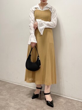 「NOFALL（ノーフォール）のアイテム」を使った、𝙣𝙖𝙩𝙨𝙪𝙘𝙤さん（レディース・158cm）の春コーディネート
