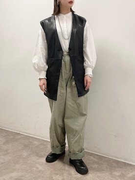 「NOFALL（ノーフォール）のアイテム」を使った、𝙣𝙖𝙩𝙨𝙪𝙘𝙤さん（レディース・158cm）の春コーディネート