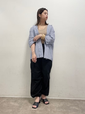「NOFALL（ノーフォール）のアイテム」を使った、𝙣𝙖𝙩𝙨𝙪𝙘𝙤さん（レディース・158cm）の夏コーディネート