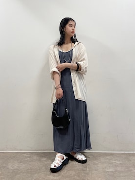 「NOFALL（ノーフォール）のアイテム」を使った、𝙣𝙖𝙩𝙨𝙪𝙘𝙤さん（レディース・158cm）の夏コーディネート