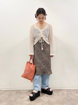 「NOFALL（ノーフォール）のアイテム」を使った、𝙣𝙖𝙩𝙨𝙪𝙘𝙤さん（レディース・158cm）の夏コーディネート