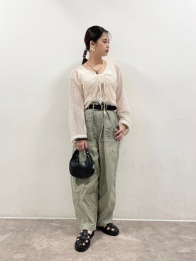 「NOFALL（ノーフォール）のアイテム」を使った、𝙣𝙖𝙩𝙨𝙪𝙘𝙤さん（レディース・158cm）の夏コーディネート