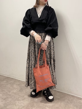 「NOFALL（ノーフォール）のアイテム」を使った、𝙣𝙖𝙩𝙨𝙪𝙘𝙤さん（レディース・158cm）の春コーディネート