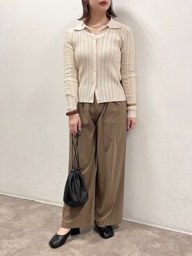 「sango（sango）のアイテム（パンプス）」を使った、𝙣𝙖𝙩𝙨𝙪𝙘𝙤さん（レディース・158cm）の冬コーディネート