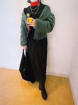 「NOFALL（ノーフォール）のアイテム」を使った、𝙣𝙖𝙩𝙨𝙪𝙘𝙤さん（レディース・158cm）の冬コーディネート