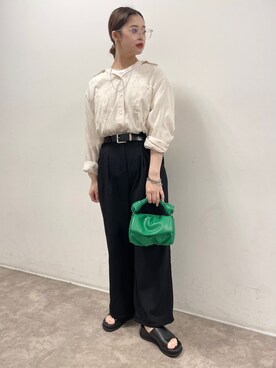 「タックイン」｜𝙣𝙖𝙩𝙨𝙪𝙘𝙤さん（レディース・158cm）の春コーディネート