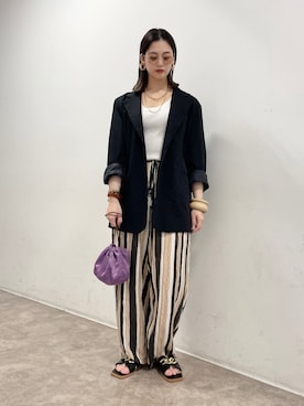「NOFALL（ノーフォール）のアイテム」を使った、𝙣𝙖𝙩𝙨𝙪𝙘𝙤さん（レディース・158cm）の夏コーディネート