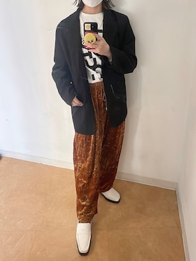 「タックイン」｜𝙣𝙖𝙩𝙨𝙪𝙘𝙤さん（レディース・158cm）の冬コーディネート