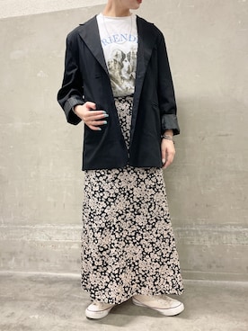 「NOFALL（ノーフォール）のアイテム」を使った、𝙣𝙖𝙩𝙨𝙪𝙘𝙤さん（レディース・158cm）の春コーディネート
