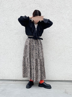 「HARDY NOIR（アルディーノアール）のアイテム」を使った、𝙣𝙖𝙩𝙨𝙪𝙘𝙤さん（レディース・158cm）の春コーディネート