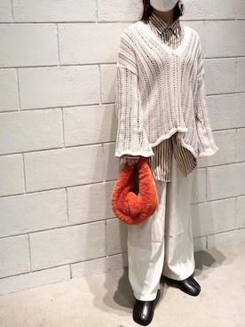 「NOFALL（ノーフォール）のアイテム」を使った、𝙣𝙖𝙩𝙨𝙪𝙘𝙤さん（レディース・158cm）の冬コーディネート