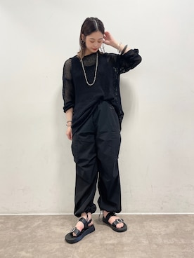 「NOFALL（ノーフォール）のアイテム」を使った、𝙣𝙖𝙩𝙨𝙪𝙘𝙤さん（レディース・158cm）の夏コーディネート