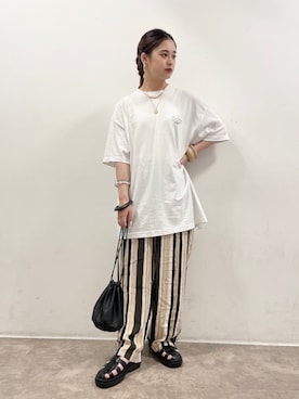 「NOFALL（ノーフォール）のアイテム」を使った、𝙣𝙖𝙩𝙨𝙪𝙘𝙤さん（レディース・158cm）の夏コーディネート