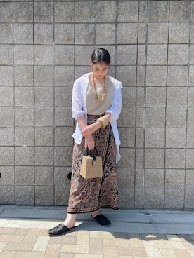 「sango（sango）のアイテム」を使った、𝙣𝙖𝙩𝙨𝙪𝙘𝙤さん（レディース・158cm）の夏コーディネート