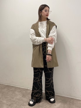 「NOFALL（ノーフォール）のアイテム」を使った、𝙣𝙖𝙩𝙨𝙪𝙘𝙤さん（レディース・158cm）の春コーディネート
