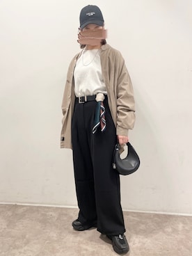 「NOFALL（ノーフォール）のアイテム」を使った、𝙣𝙖𝙩𝙨𝙪𝙘𝙤さん（レディース・158cm）の春コーディネート