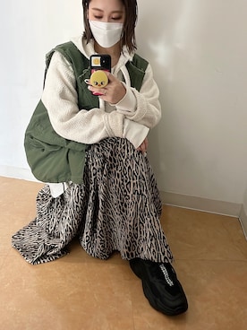 「NOFALL（ノーフォール）のアイテム」を使った、𝙣𝙖𝙩𝙨𝙪𝙘𝙤さん（レディース・158cm）の冬コーディネート