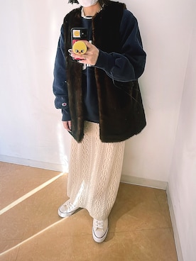 「JOURNAL STANDARD relume（ジャーナルスタンダード　レリューム）のアイテム（その他アウター）」を使った、𝙣𝙖𝙩𝙨𝙪𝙘𝙤さん（レディース・158cm）の冬コーディネート