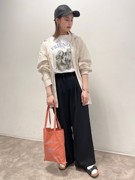 「NOFALL（ノーフォール）のアイテム」を使った、𝙣𝙖𝙩𝙨𝙪𝙘𝙤さん（レディース・158cm）の春コーディネート