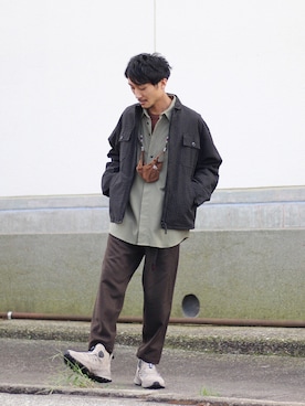 「秋のブラウンスタイル」｜「アイテム（ブルゾン）」を使った、INDIGOさん（メンズ・169cm）の秋コーディネート