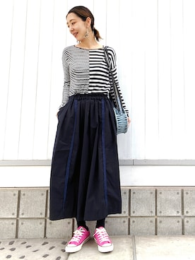 「アイテム（イヤリング）」を使った、YYYYYSさん（レディース・165cm・40代）の春コーディネート