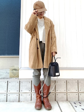 「Antgauge（アントゲージ）のアイテム（ジャケット/アウター）」を使った、YYYYYSさん（レディース・165cm）の冬コーディネート