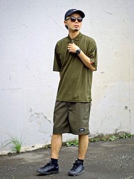 「Leyline（レイライン）のアイテム（キャップ）」を使った、halさん（メンズ・175cm）の春コーディネート