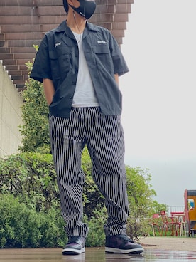 「fragment design（フラグメントデザイン）のアイテム（シューズ）」を使った、blkgc1400さん（メンズ・172cm）の夏コーディネート