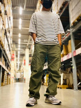 「LAKOLE（ラコレ）のアイテム（Tシャツ/カットソー）」を使った、blkgc1400さん（メンズ・172cm）の秋コーディネート