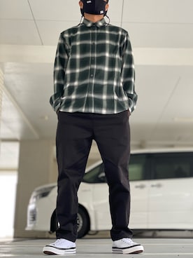 「fragment design（フラグメントデザイン）のアイテム（シューズ）」を使った、blkgc1400さん（メンズ・172cm）の秋コーディネート