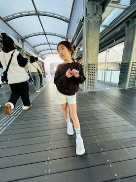 「アイテム（スウェット）」を使った、Qさん（キッズ・123cm）の夏コーディネート