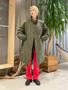 「BeAMS DOT（ビームスドット）のアイテム（ジャケット/アウター）」を使った、HALHIさん（レディース・161cm）の冬コーディネート