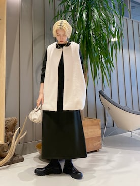 「BeAMS DOT（ビームスドット）のアイテム」を使った、HALHIさん（レディース・161cm）の秋コーディネート