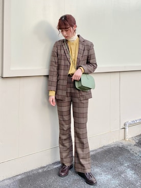 「SLY（スライ）のアイテム（その他アウター）」を使った、ハヤシ　アンナさん（レディース・171cm）の冬コーディネート