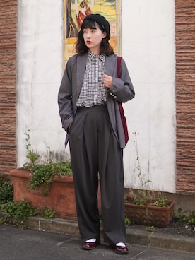 「BONLECILL（ボンルシール）のアイテム」を使った、ハヤシ　アンナさん（レディース・171cm）の春コーディネート