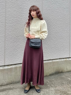 「Steven Alan（スティーブンアラン）のアイテム（スカート）」を使った、ハヤシ　アンナさん（レディース・171cm）の秋コーディネート