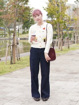 「merry jenny（メリージェニー）のアイテム」を使った、ハヤシ　アンナさん（レディース・171cm）の秋コーディネート