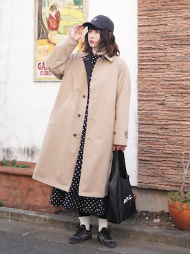 「アイテム（帽子）」を使った、ハヤシ　アンナさん（レディース・171cm）の冬コーディネート