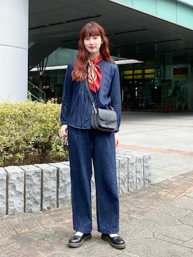 「merongshop（メロンショップ）のアイテム」を使った、ハヤシ　アンナさん（レディース・171cm）の秋コーディネート