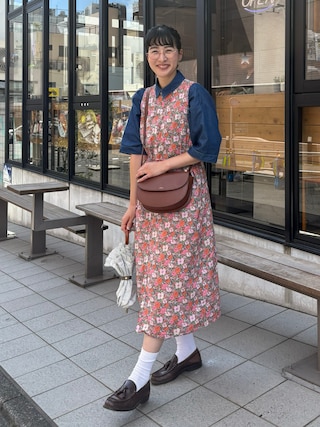 「BEAMS BOY(ビームスボーイ)の【5/7値下げ】リバティ ベルト ノースリーブ ワンピース(ワンピース)」を使った、ハヤシ アンナさん(レディース・171cm)の夏コーディネート