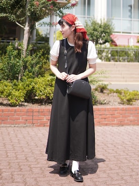 「アイテム（ローファー）」を使った、ハヤシ　アンナさん（レディース・171cm）の夏コーディネート
